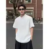 Camiseta polo de manga curta com retalhos de seda gelada para homens, estilo foreign trade, verão
