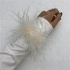 Anillo de plumas de avestruz de 22 colores transfronterizo pulsera de plumas de Amazon pulsera para la muñeca joyería juguete tocado pulsera