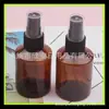 Botella rociadora marrón 50ml hombro inclinado botella de plástico PET regadera de rocío puro botella rociadora de perfume 50ml loción rellenada