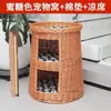 Nido de Gato de Ratán Casa de Verano para Todas las Estaciones Doble Capa Gato Cerrado Casa para Gatos Villa de Lujo de Gama Alta