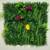 Parede de plantas simulada 100*100, parede de plantas verdes tridimensional, decoração com flores e grama artificiais, fundo verde, parede popular da internet