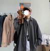 Camisa de Pana para Hombre Manga Larga Holgada Estilo Coreano Moderna Guapo Personalizada Adolescentes Unisex Casual Otoño Tendencia