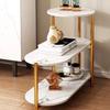 Mesa Auxiliar de Sofá para Sala de Estar Apartamento Pequeño Moderno Simple Removible Mesa de Té Multicapa Mesa de Centro Creativa con Almacenamiento