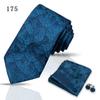 Corbata de alta gama para negocios, pañuelo de bolsillo, 3 piezas, regalo para hombre, vestido de boda, corbata de poliéster de seda, corbata de traje