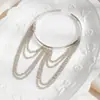 Colección de Pulseras de Brazo, Pulseras Abiertas Metálicas con Flor y Borla Transfronterizas Europeas y Americanas para Mujer, Moda Personalizada, Accesorios de Estilo Marino Sencillo