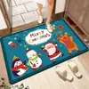 Capachos de Entrada Vermelhos de Natal Transfronteiriços, Tapetes de Banheiro Absorventes de Água e Antiderrapantes, Tapetes de Veludo Cristal Festivos e Resistentes a Manchas para Casa