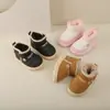 Botas de Nieve para Niños 2026 Invierno Antideslizantes Forradas de Felpa Zapatos de Algodón para Niñas Zapatos de Algodón de Nieve para Niños Impermeables Botas Cálidas para Bebé