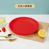 Pratos de Palha de Trigo de Plástico Prato de Frutas Prato para Lanches de Frutas Secas Prato de Jantar de Plástico Resistente a Quedas Doméstico Prato de Trigo