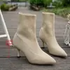 Calcetines Elásticos para Mujer Transfronterizos Europeos y Americanos 2026 Punta Fina Primavera Talla Grande Moda Botas Transfronterizos Europeos y Americanos Nuevos Altos Venta al por Mayor Talla Grande