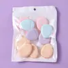 Mini borla de maquillaje con cojín de aire para el pulgar, esponja para los dedos, borla para polvos seca y húmeda de doble propósito, base líquida que no come el polvo, borla para polvos con la punta de los dedos