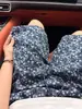 Shorts jeans com estampa de estrelas azuis para homens, calça esportiva casual americana de verão, shorts de comprimento médio de perna reta para uso ao ar livre