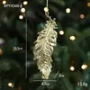 Decoraciones de Navidad, adornos dorados para árbol de Navidad, copos de nieve creativos, zapatos de cristal, colgantes de renos, accesorios galvanizados, colgantes