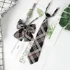 Corbata y Pajarita Estilo Academia para Estudiantes Jk, Nueva Corbata Negra para Mujeres, Corbata y Pajarita Jk para Mujeres