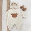 Ropa Infantil Mono de Bebé Otoño e Invierno Dibujos Animados Felpa Unisex Forro Polar para Bebé Traje Grueso Cálido para Gatear para Bebés y Niños Pequeños