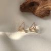 Pendientes Triangulares Geométricos de Moda Estilo Coreano para Mujer, Pendientes de Pedrería a la Moda para Estudiantes, Pendientes Dulces y Elegantes, Accesorios de Moda