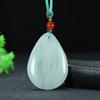 Xinjiang Tianshan Cui gota de água pingente jade ouro jade branco masculino e feminino jade pingente camisola corrente fornecimento ao vivo atacado