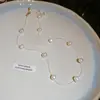 Puro deseo estilo francés~ Collar de perlas plisadas redondas, lujo ligero con un toque de alta gama, cadena elegante para la clavícula, gargantilla dulce y extremadamente hermosa