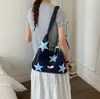Versión Coreana 2026 Bolso Tote de Gran Capacidad con Bordado de Estrella de Nicho Bolso de Lona Bolso Versátil de Hombro Cruzado Bolso para el Trabajo