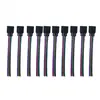 En stock suministro cable RGB cable de 4 pines conector para tira LED de 4 pines con aguja cable plano rgb colorido