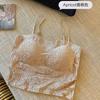 Camisola de Terciopelo con Estampado de Ondas para Otoño e Invierno, sin Varillas, con Almohadillas en el Pecho para Ropa Interior o Exterior, Sexy Top de Tubo sin Espalda