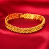 Pulsera de mujer de moda, pulsera de oro arena, pulsera de amor de cuatro hojas, pulsera con cierre de oro de imitación, disponible al por mayor