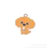 Perro Mascotita de Dibujos Animados Joyería DIY Accesorios de Aleación con Goteo de Aceite Pendientes Collar Llavero Colgante Lindo Perrito Joyería