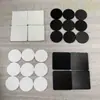 Almofada de Silicone Antiderrapante Impressa em Tela Resistente a Altas Temperaturas, Almofada de Silicone Redonda com Grade Preta para Pés, Almofada de Silicone Autoadesiva de Grau Alimentício