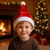 Suministro Especial Transfronterizo Sombrero de Navidad de Terciopelo para Adultos y Niños Sombrero Rojo de Navidad Sombrero de Disfraz para Fiesta Navideña Venta al por Mayor