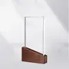 Trofeo de Cristal Creativo Hecho a Medida Decoración de Premio para Reunión Anual Estilo Nórdico Placa de Vidrio Regalo de Empresa Premio Grabado
