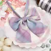 Colección de Pajaritas RayadasPajarita JK Sin Corbata Plana con Plumas Estilo Japonés Camisa de Uniforme Escolar Estilo Estudiante