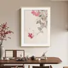 Pintura mural de fondo para salón de té floral, decoración de sala de estar estética de la dinastía Song, elegante estilo chino nuevo, mural para restaurante de estilo chino