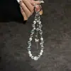 Muñeca Linda de Dibujos Animados Cadena Hecha a Mano Cordón Colgante Adorno Colgante Cordón para Teléfono Bolso con Cuentas para Cámara Colgante para Teléfono