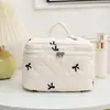 Lazo Bordado Transfronterizo Amazon Nuevo Producto Bolsa de Cosméticos Gran Capacidad Portátil Bolsa de Almacenamiento de Cosméticos Acolchada
