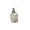 Bote de loción de 500 ml en stock al por mayor, bote transparente para desinfectante de manos con cabeza de bomba, bote de presión RS-8579