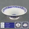 Cuenco Cerámico de Girasol Nostálgico Estilo Antiguo, Cuenco de Bambú Flor Azul y Blanco de Porcelana, Cuenco para Arroz, Cuenco para Fideos, Vajilla Retro de Granja