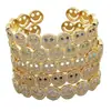 Pulsera Popular de Cara Sonriente Transfronteriza Lujo Accesible Estilo Ins Moda Elegante Europea y Americana Pulsera Abierta de Cobre y Diamante de Gama Alta para Mujeres