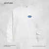 Camiseta de manga larga para hombre con estampado de letras estilo americano, para primavera y otoño, estilo callejero casual holgado, camiseta de cuello redondo