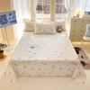 Lençóis de Cama de Algodão Puro, Lençóis de Cama com Elástico, Lençóis de Cama Pequenos e Frescos, Conjunto de Três Peças, Lençóis de Cama Novos para Dormitório de Estudantes de Primavera e Verão, Fronhas