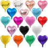 Balão de alumínio de 18 polegadas em formato de coração de amor, estrela de cinco pontas, cor sólida, para casamento, festa de aniversário, fabricantes de balões de alumínio decorativos, atacado