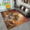 Tapete de veludo cristal, tapete antiderrapante de tigre tridimensional transfronteiriço, resistente à sujeira, lavável, tapete de sala de estar de grande área com cobertura total
