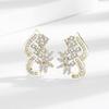 Transfronteiriça Europa e Estados Unidos indústria pesada geométrica diamante completo cobre incrustado zircão brincos femininos luz luxo temperamento personalidade brincos brincos de alta qualidade