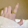 Anillo Usado Vintage Flor de Iris para Mujer Estilo Retro de Corte Lujo Ligero Sensación de Alta Gama Diseño de Nicho Anillo Abierto