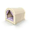 Nido de Gato Arqueado para Todas las Estaciones, Casa Curva con Rascador de Sisal, Nido de Gato Todo en Uno para Entretenimiento y Descanso en Casa