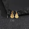 Chapado Completo en Plata S925 con Oro de 24 Quilates, Bolso de Dinero de Cristal de Hielo, Calabaza y Carácter Auspicioso, Accesorio de Colgante Original Estilo Chino DIY Finamente Elaborado