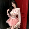 Mono Atrevido Estilo Academia Espalda Descubierta Falda Abullonada Transparente Uniforme de Estudiante Mayor Manga Larga Traje de Marinero Transparente Stock Muerto
