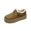 Weiwei Girl 678-2 Zapatos Burken Pequeños de Felpa Gruesa Aumentados Cálidos de Algodón Maomao Burken Zapatos de Una Sola Pieza para Mujer