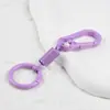 Chaveiro de mola para montanhismo, chaveiro de carro pintado com spray de liga de alumínio respirável, chaveiro de cor dopamina simples