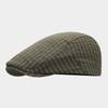 Gorra de pintor informal, transpirable, estilo británico, retro, a cuadros, con relleno, antidesgaste, para hombre y mujer.