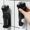 Soporte para Navaja de Afeitar, Estante de Almacenamiento para Navajas, Estante de Baño para Cepillo de Dientes y Pasta de Dientes Montado en Pared sin Taladro
