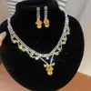 ¡Brillante y deslumbrante! Collar Colgante de Gota de Agua de Zirconia Versátil para Vestidos de Noche y Uso Diario Cadena para la Clavícula Collar de Moda para el Trabajo al por Mayor